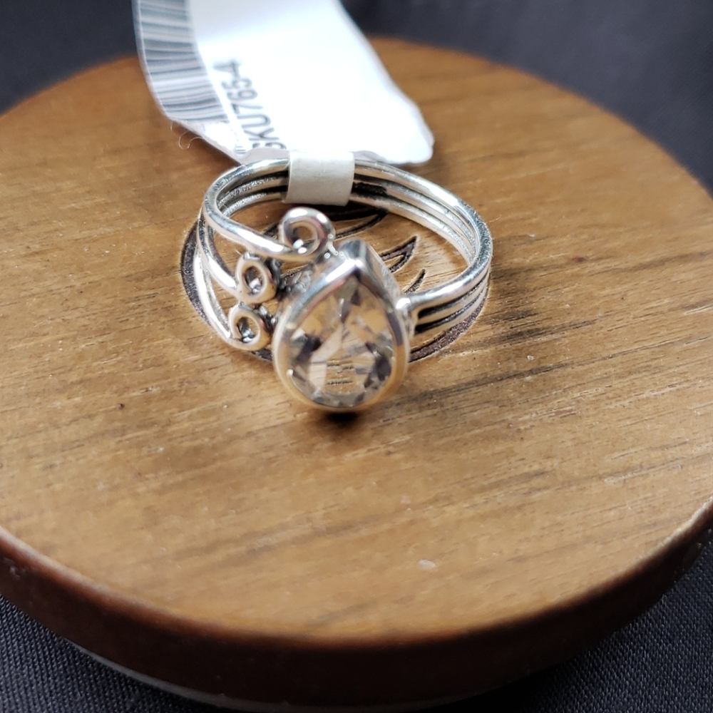 Sterling Silver Cubic Zirconia Ring BNWT size 7